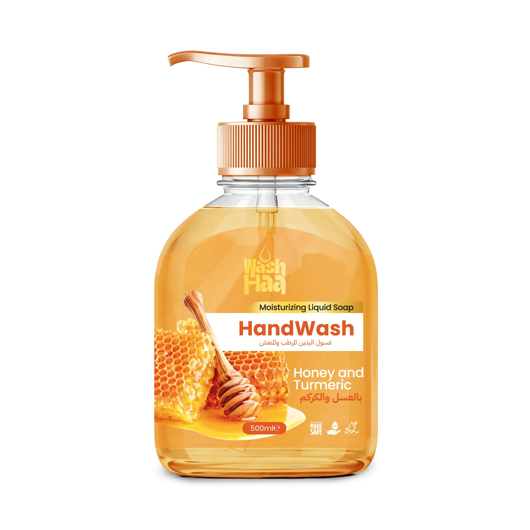 Washhaa Liquid Soap Hand Wash -  Turmeric & Honey